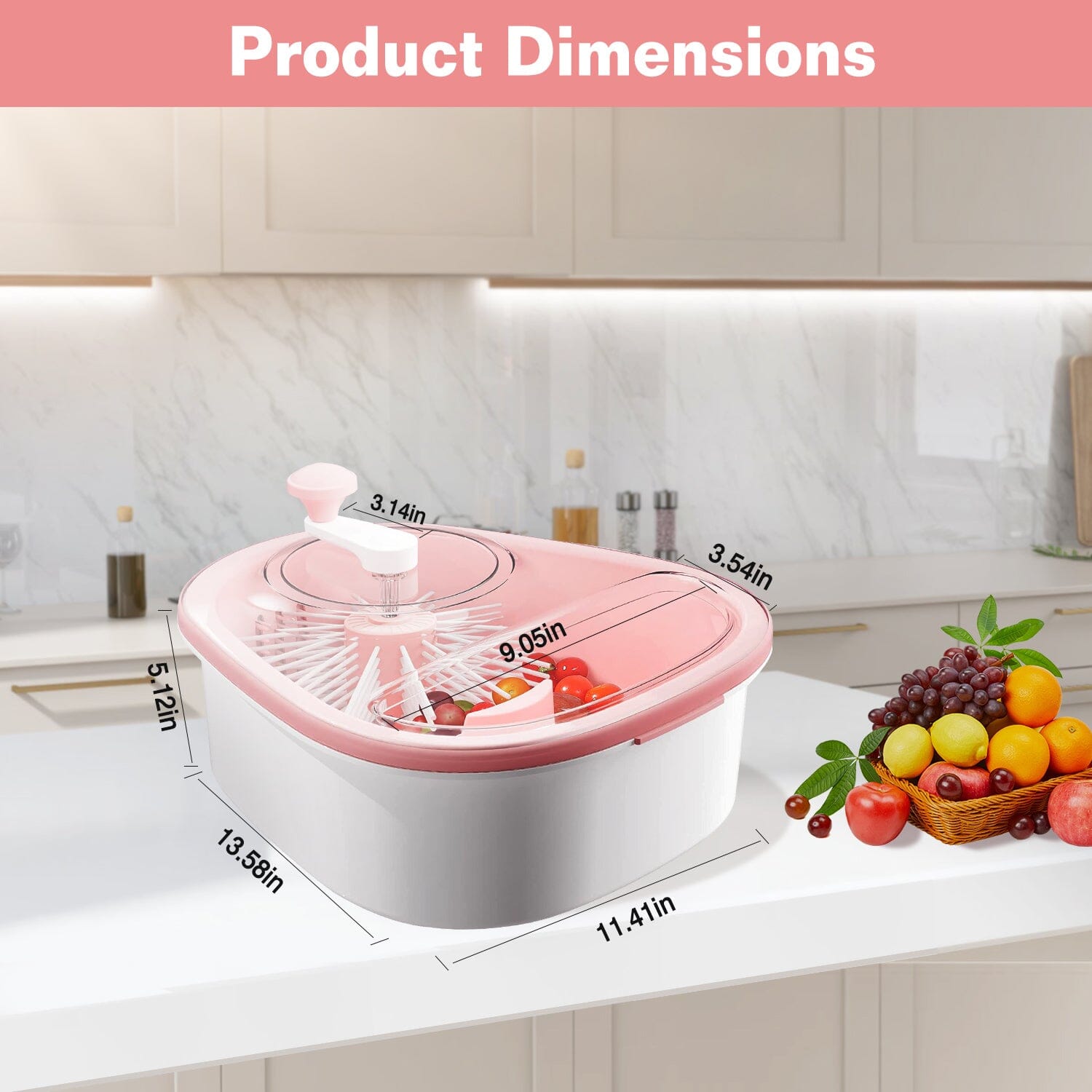 Fruit, Vegetable Manual Washing Spinner with Brush Hand Crank __stock:50 Kitchen & Dining Low stock refund_fee:1800