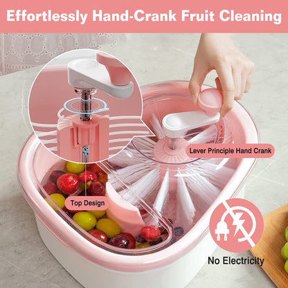 Fruit, Vegetable Manual Washing Spinner with Brush Hand Crank __stock:50 Kitchen & Dining Low stock refund_fee:1800