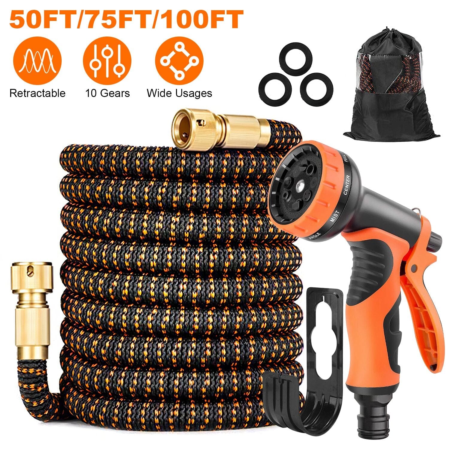 Garden Hose Watering Kit with Spray Nozzle __stock:50 Garden & Patio refund_fee:1200