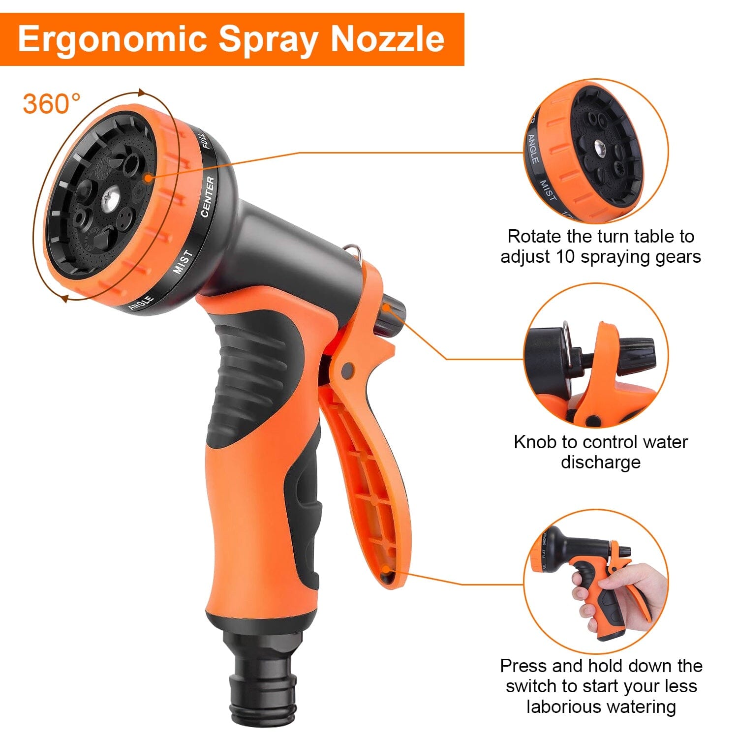 Garden Hose Watering Kit with Spray Nozzle __stock:50 Garden & Patio refund_fee:1200