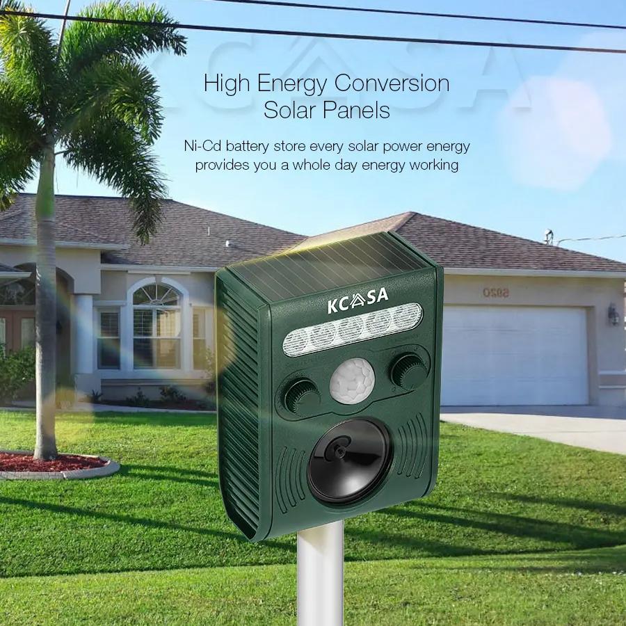 Garden Ultrasonic PIR Sensor Solar Animal Dispeller Pest Control refund_fee:1200 Warranty