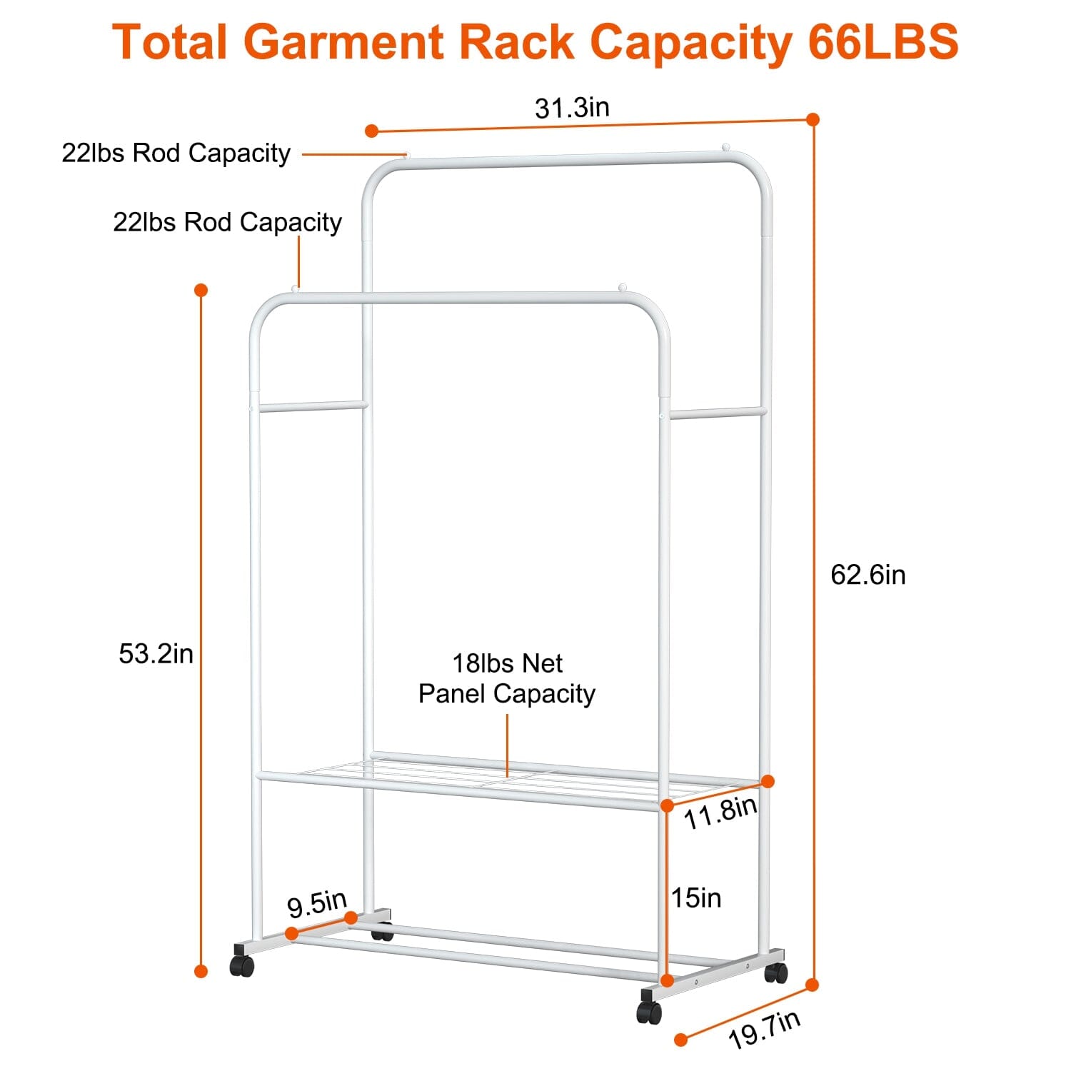 Garment Hanging Rack Clothing Organizer __stock:100 Closet & Storage refund_fee:1200