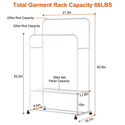 Garment Hanging Rack Clothing Organizer __stock:100 Closet & Storage refund_fee:1200