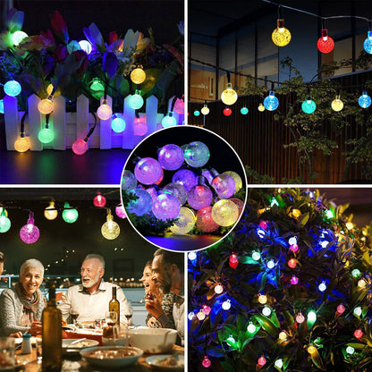 Globe String Solar Lights 30 Ball __stock:50 Holiday refund_fee:1200 String & Fairy Lights Warranty