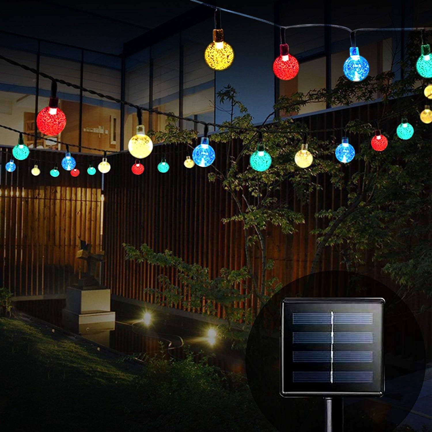 Globe String Solar Lights 30 Ball __stock:50 Holiday refund_fee:1200 String & Fairy Lights Warranty