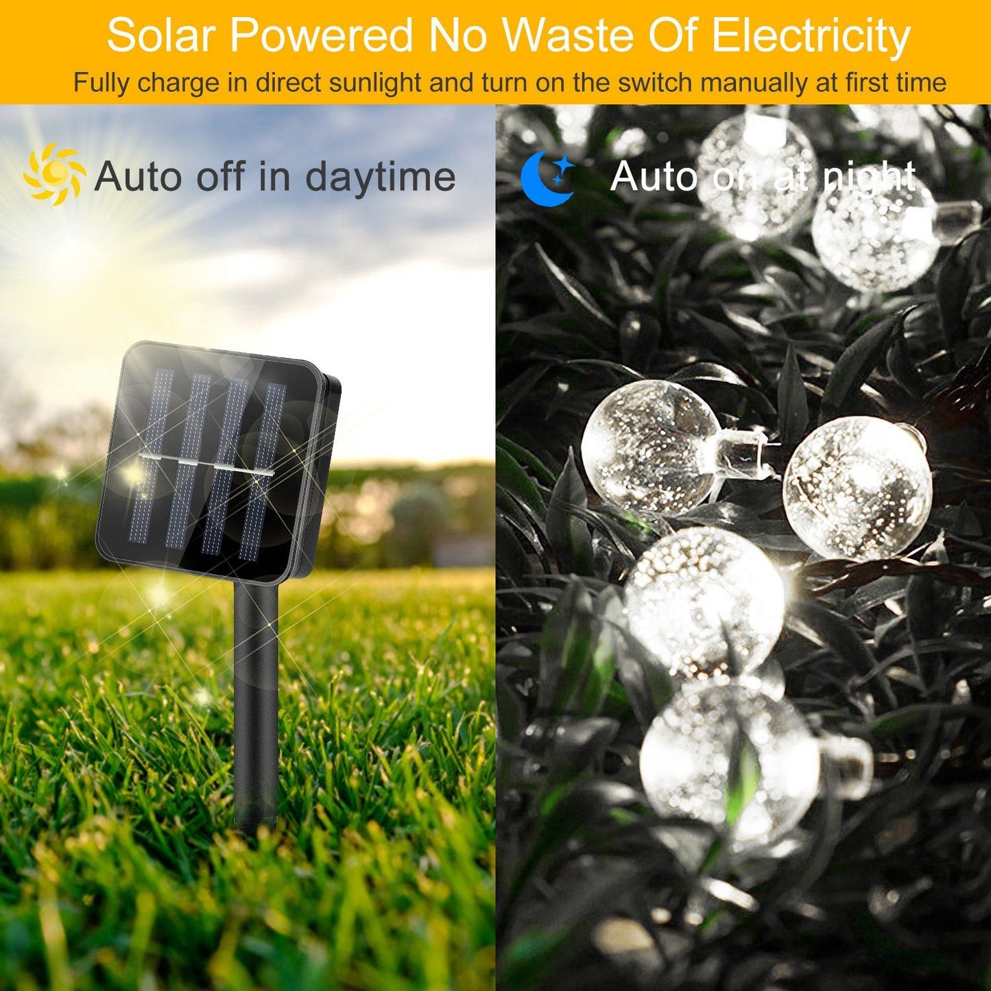 Globe String Solar Lights 30 Ball __stock:50 Holiday refund_fee:1200 String & Fairy Lights Warranty