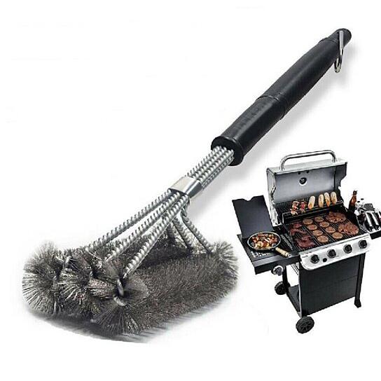 Grill Brush Stainless Steel Scrubber BBQ Cleaning Tool __stock:300 Garden & Patio refund_fee:800