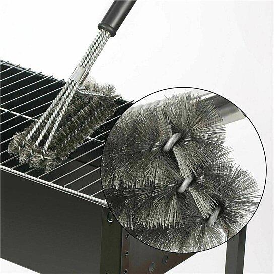 Grill Brush Stainless Steel Scrubber BBQ Cleaning Tool __stock:300 Garden & Patio refund_fee:800