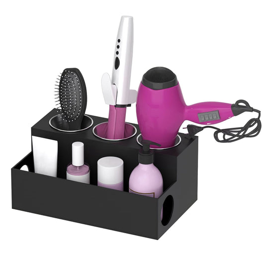 Hair Dryer Organizer with 3 Stainless Steel Cups __stock:50 Closet & Storage Low stock refund_fee:1800