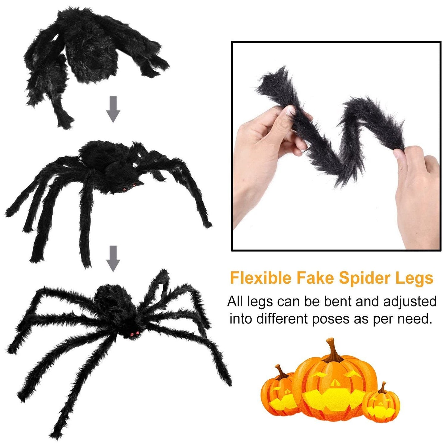 Halloween Decorations Spider Outdoor Stretch Cobweb Holiday Decor & Apparel refund_fee:1200