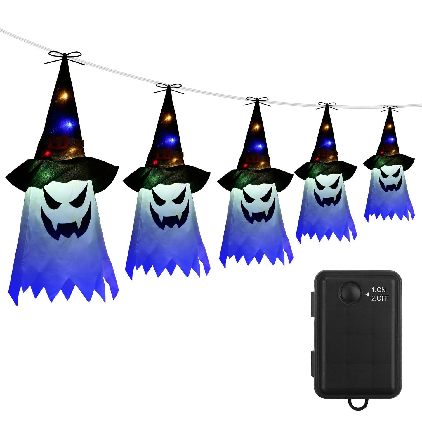 Halloween Ghost Witch Hat Hanging Light Lantern __stock:50 Holiday Decor & Apparel Low stock refund_fee:1200