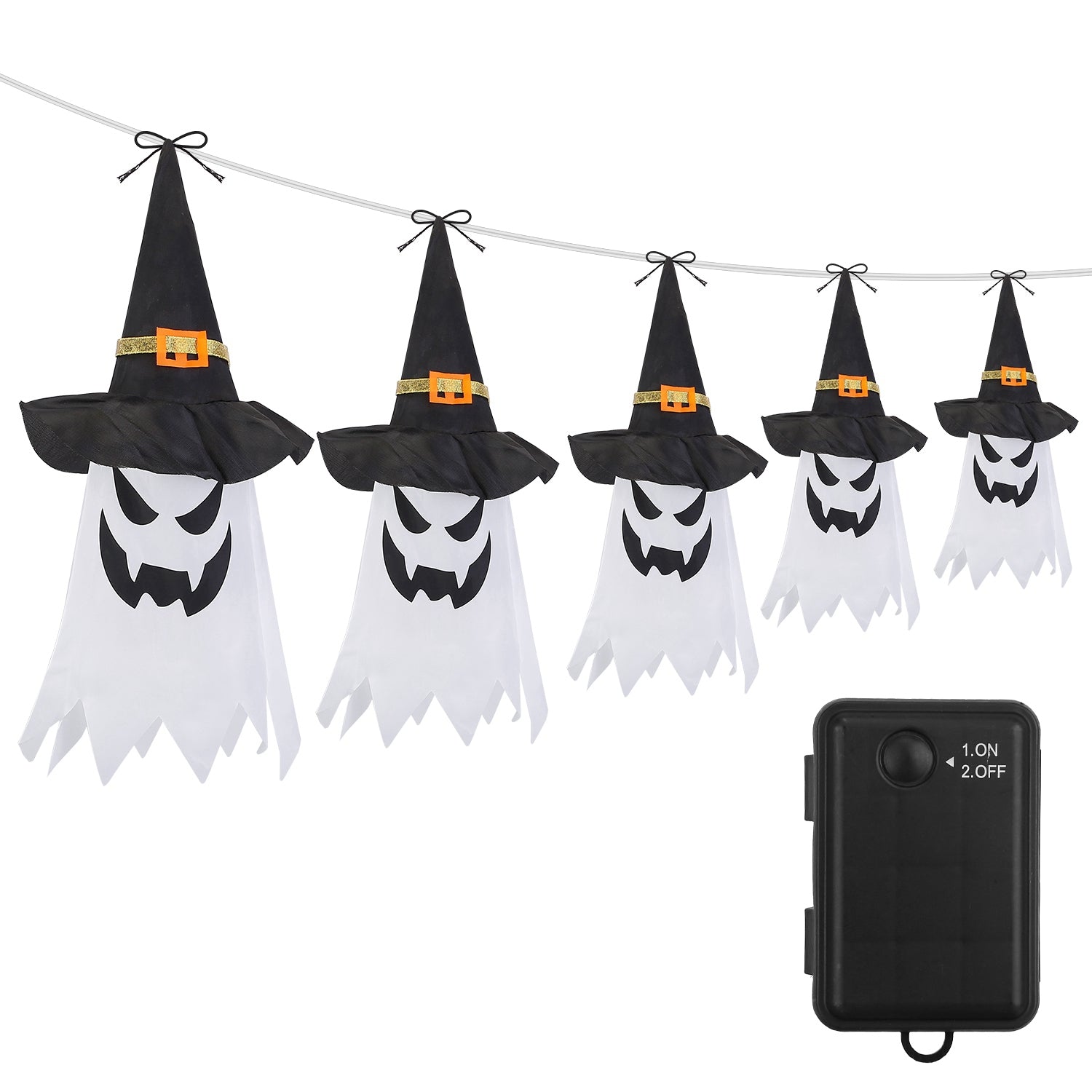 Halloween Ghost Witch Hat Hanging Light Lantern __stock:50 Holiday Decor & Apparel Low stock refund_fee:1200