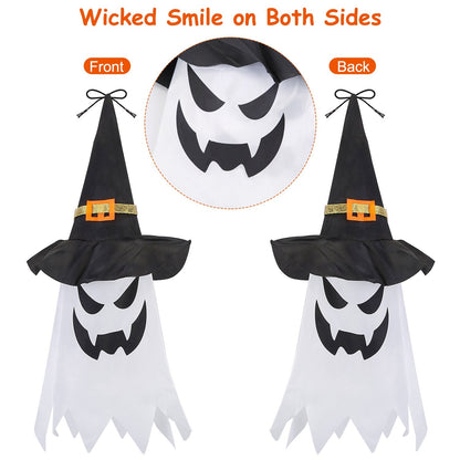 Halloween Ghost Witch Hat Hanging Light Lantern __stock:50 Holiday Decor & Apparel Low stock refund_fee:1200