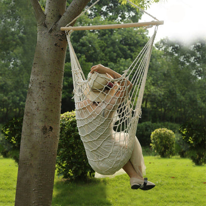 Hammock Chair Hanging Rope Seat Garden & Patio refund_fee:1800