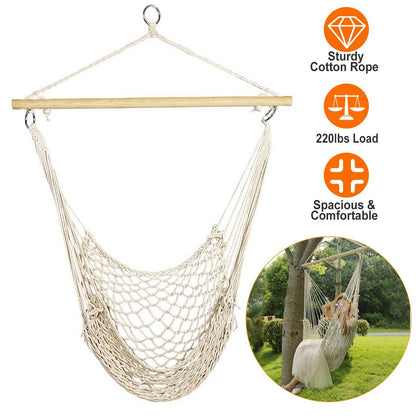 Hammock Chair Hanging Rope Seat Garden & Patio refund_fee:1800