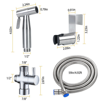 Handheld Bidet Sprayer Stainless Steel __stock:100 Bath refund_fee:1200