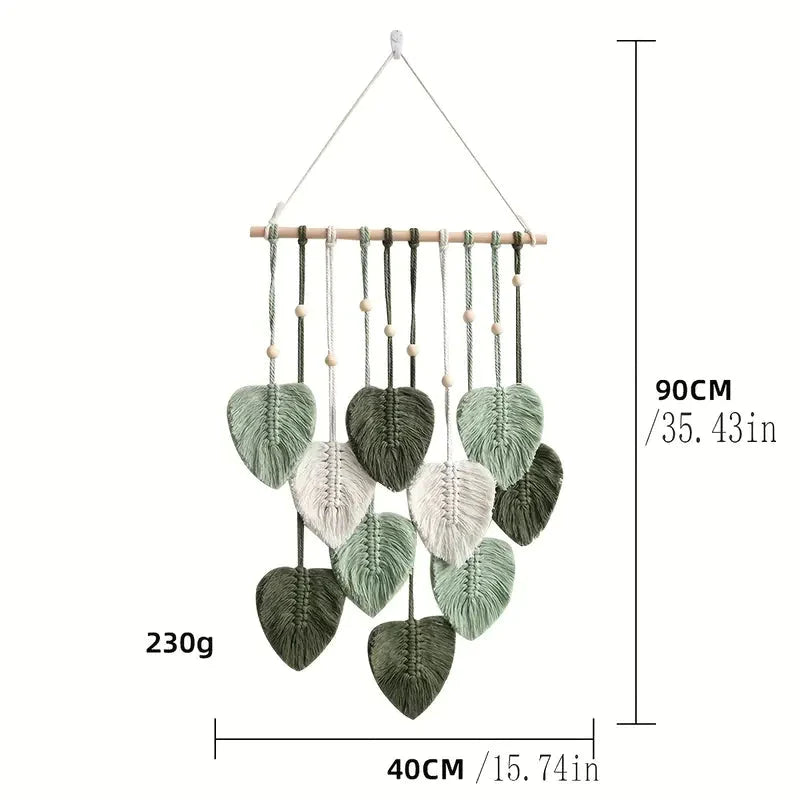 Handwoven Cotton Rope Leaf Tapestry __stock:200 Furniture and Décor refund_fee:1200