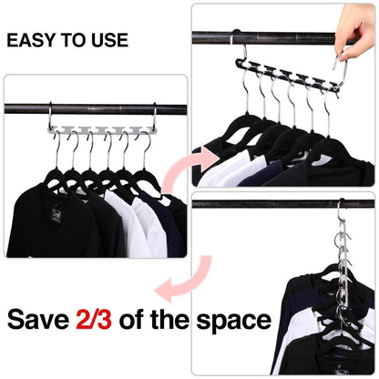 Hirundo Magic Clothes Stainless Steel Hangers Closet & Storage storage