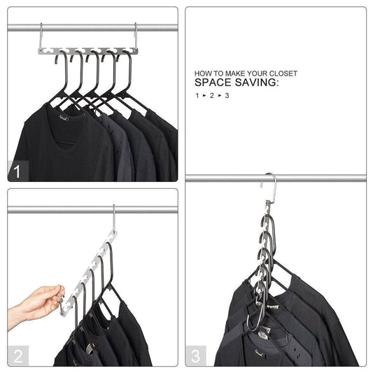 Hirundo Magic Clothes Stainless Steel Hangers Closet & Storage storage