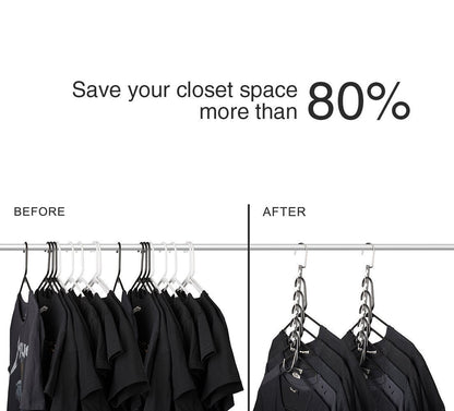 Hirundo Magic Clothes Stainless Steel Hangers Closet & Storage storage