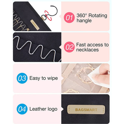 Hanging Jewelry Organizer Storage Roll __stock:200 Closet & Storage refund_fee:800