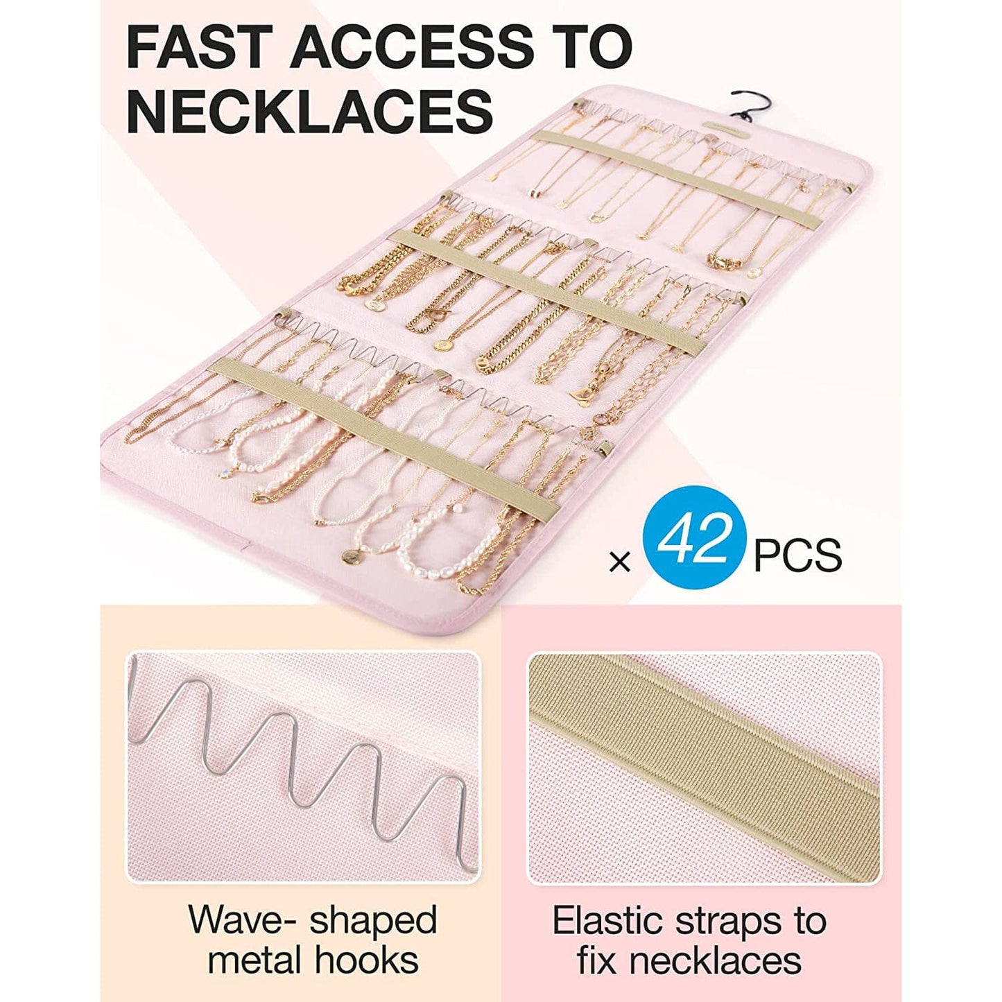 Hanging Jewelry Organizer Storage Roll __stock:200 Closet & Storage refund_fee:800