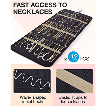 Hanging Jewelry Organizer Storage Roll __stock:200 Closet & Storage refund_fee:800