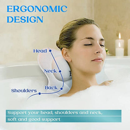 Hawbath Ultra-Soft Bath Pillow With 6 Suction Cups __stock:1000 Bath refund_fee:1200