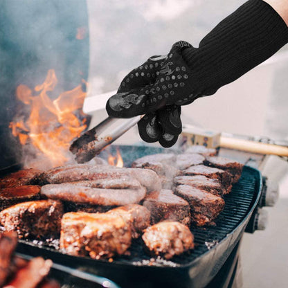 Heat Resistant Grilling Long Silicone Non-Slip Gloves __stock:100 Kitchen & Dining refund_fee:800