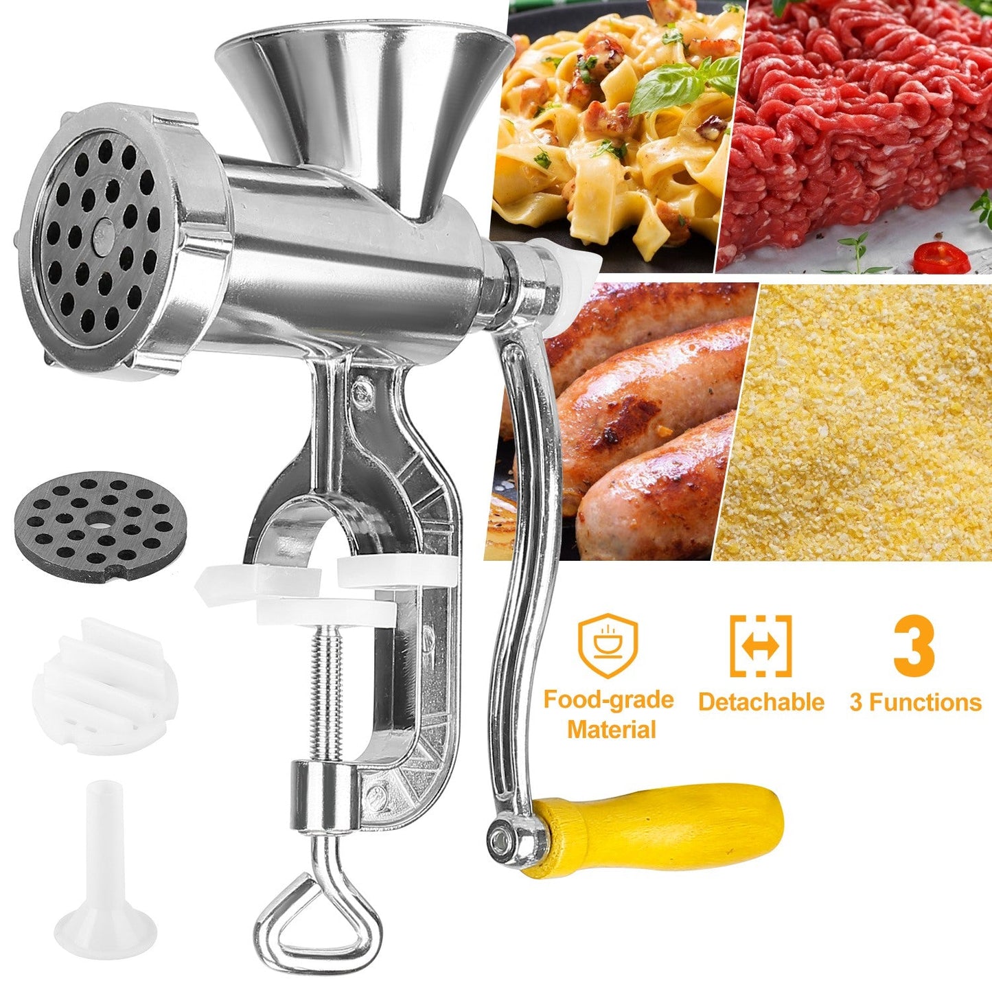 Heavy Duty Manual Meat Grinder __stock:100 Kitchen & Dining refund_fee:1200 Warranty