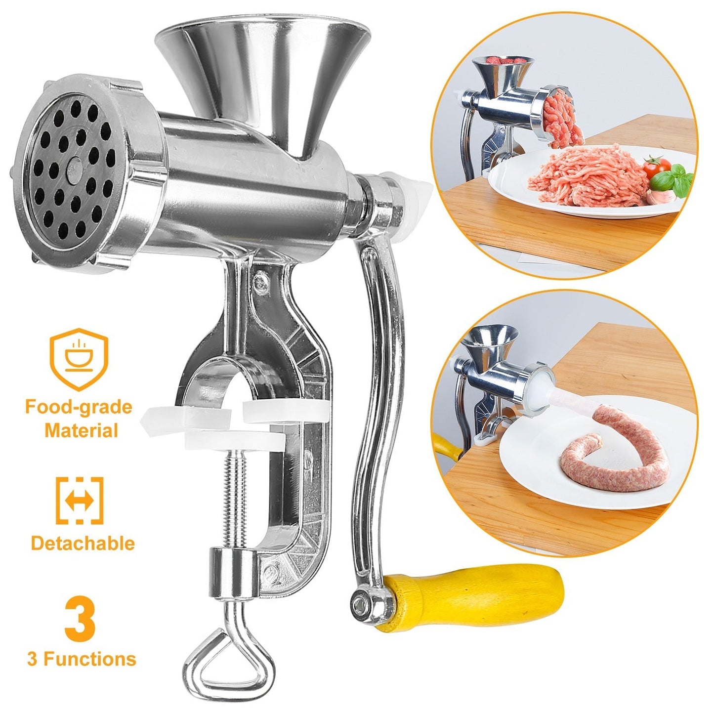 Heavy Duty Manual Meat Grinder __stock:100 Kitchen & Dining refund_fee:1200 Warranty