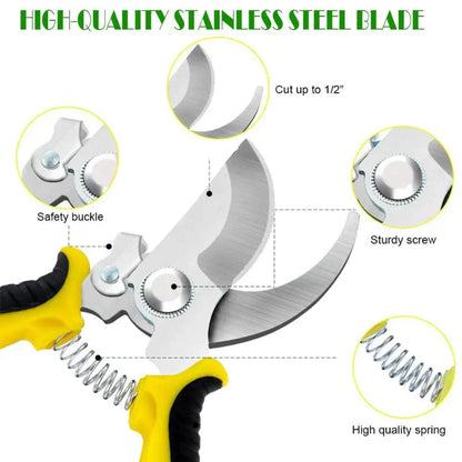 Heavy Duty Pruning Shears with Rust Proof Stainless Steel Blades Handheld Gardening Tools __stock:200 Garden & Patio refund_fee:800