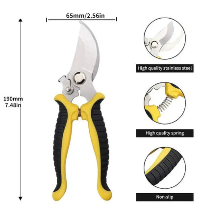 Heavy Duty Pruning Shears with Rust Proof Stainless Steel Blades Handheld Gardening Tools __stock:200 Garden & Patio refund_fee:800