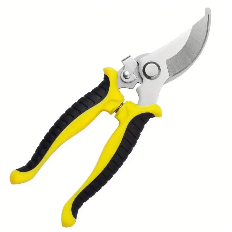 Heavy Duty Pruning Shears with Rust Proof Stainless Steel Blades Handheld Gardening Tools Yellow __stock:200 Garden & Patio refund_fee:800