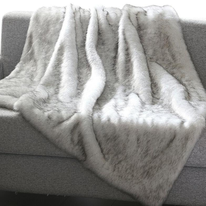 Heavy Faux Fur Throw Blanket – Assorted Styles __stock:100 Furniture and Décor refund_fee:1800