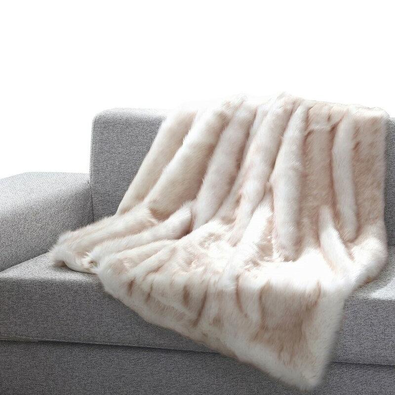 Heavy Faux Fur Throw Blanket – Assorted Styles Type 1 __stock:100 Furniture and Décor refund_fee:1800