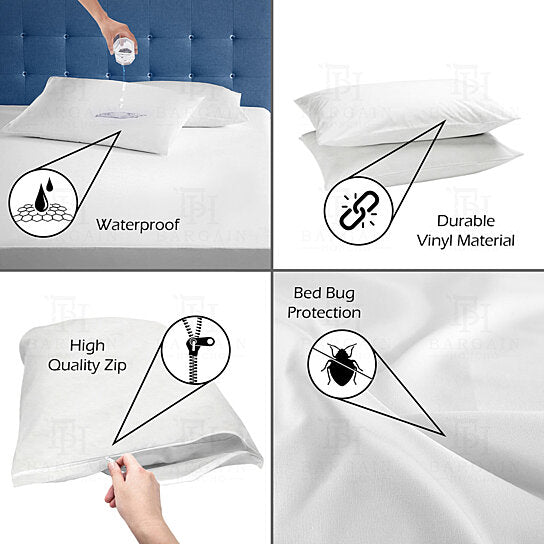 Heavyweight Zippered Waterproof and Bed-Bug Proof Vinyl Mattress Cover Protector __label2:BOGO 30% OFF __stock:1000 Bedding refund_fee:800