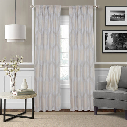 2-Piece Set: Hexagon Strié Window Curtain Panel Pair __stock:50 Furniture and Décor refund_fee:1200