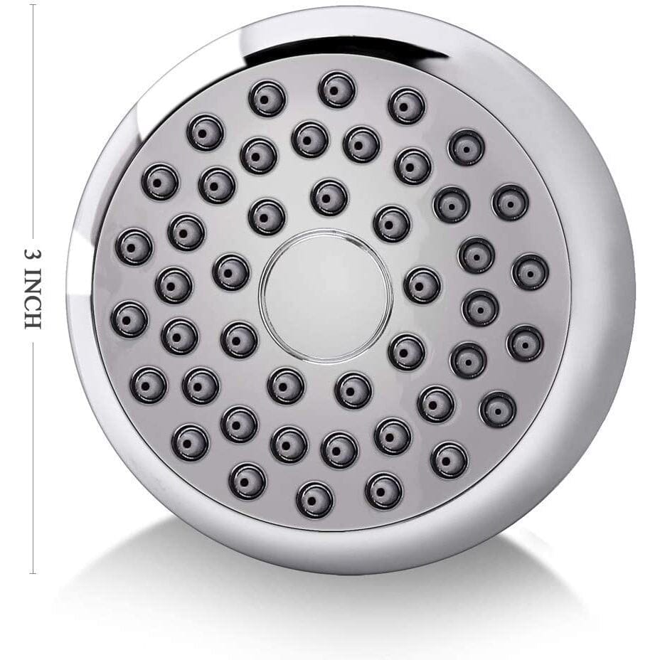 High Pressure Shower Head 3" Anti-clog Anti-leak Fixed with Adjustable Swivel Brass Ball Joint __stock:200 Bath refund_fee:800