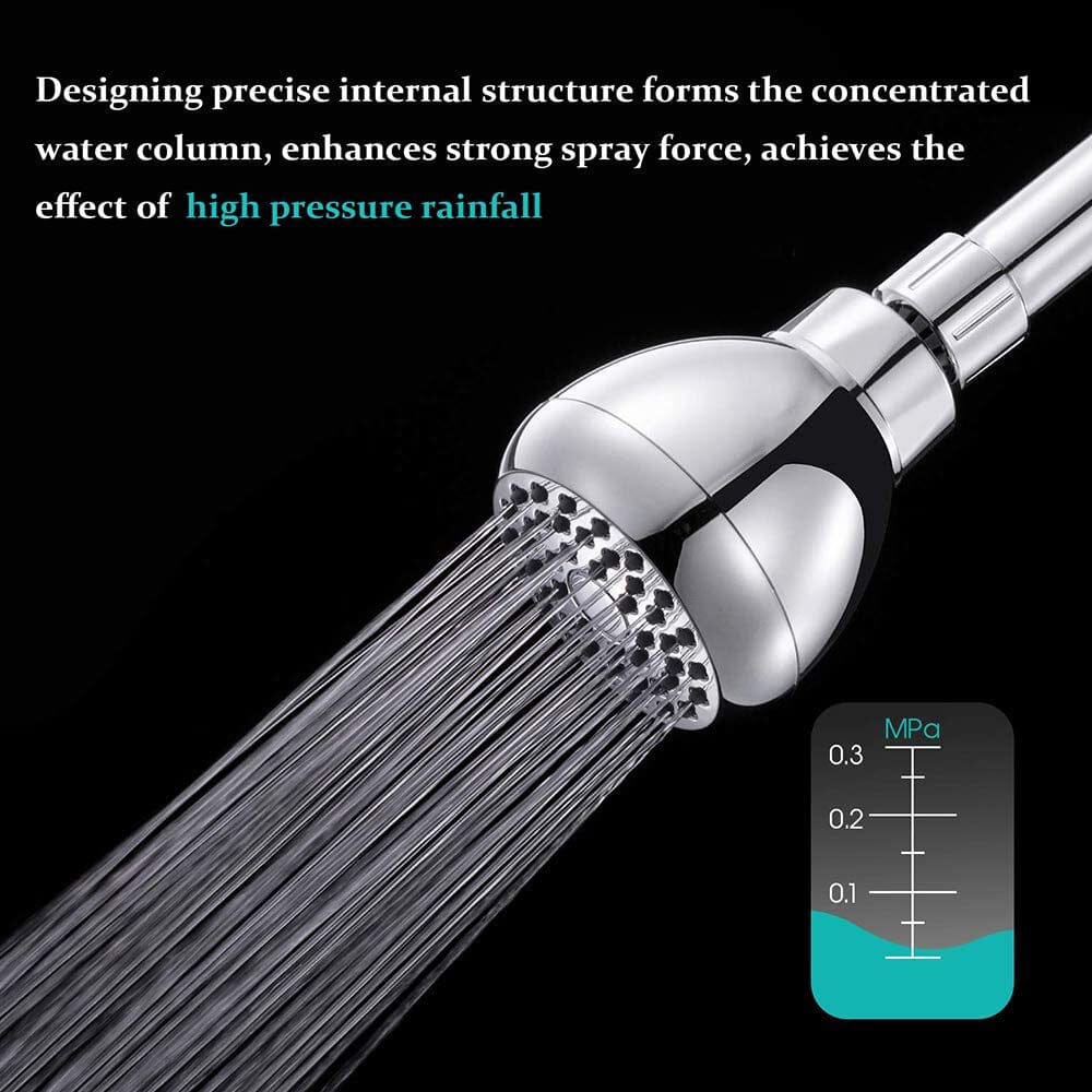 High Pressure Shower Head 3" Anti-clog Anti-leak Fixed with Adjustable Swivel Brass Ball Joint __stock:200 Bath refund_fee:800