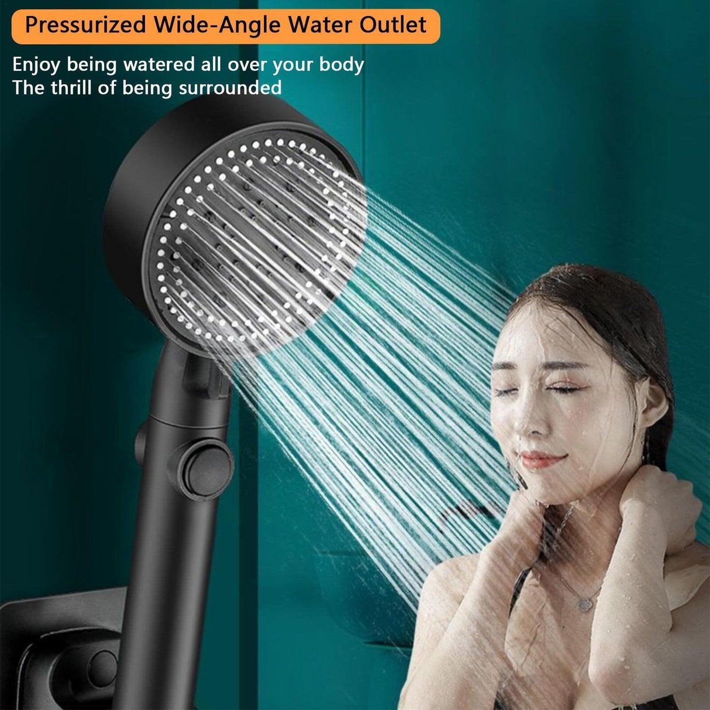 High-Pressure Shower Head 5-Modes Adjustable Faucet Aerator Water Saving __stock:200 Bath refund_fee:800