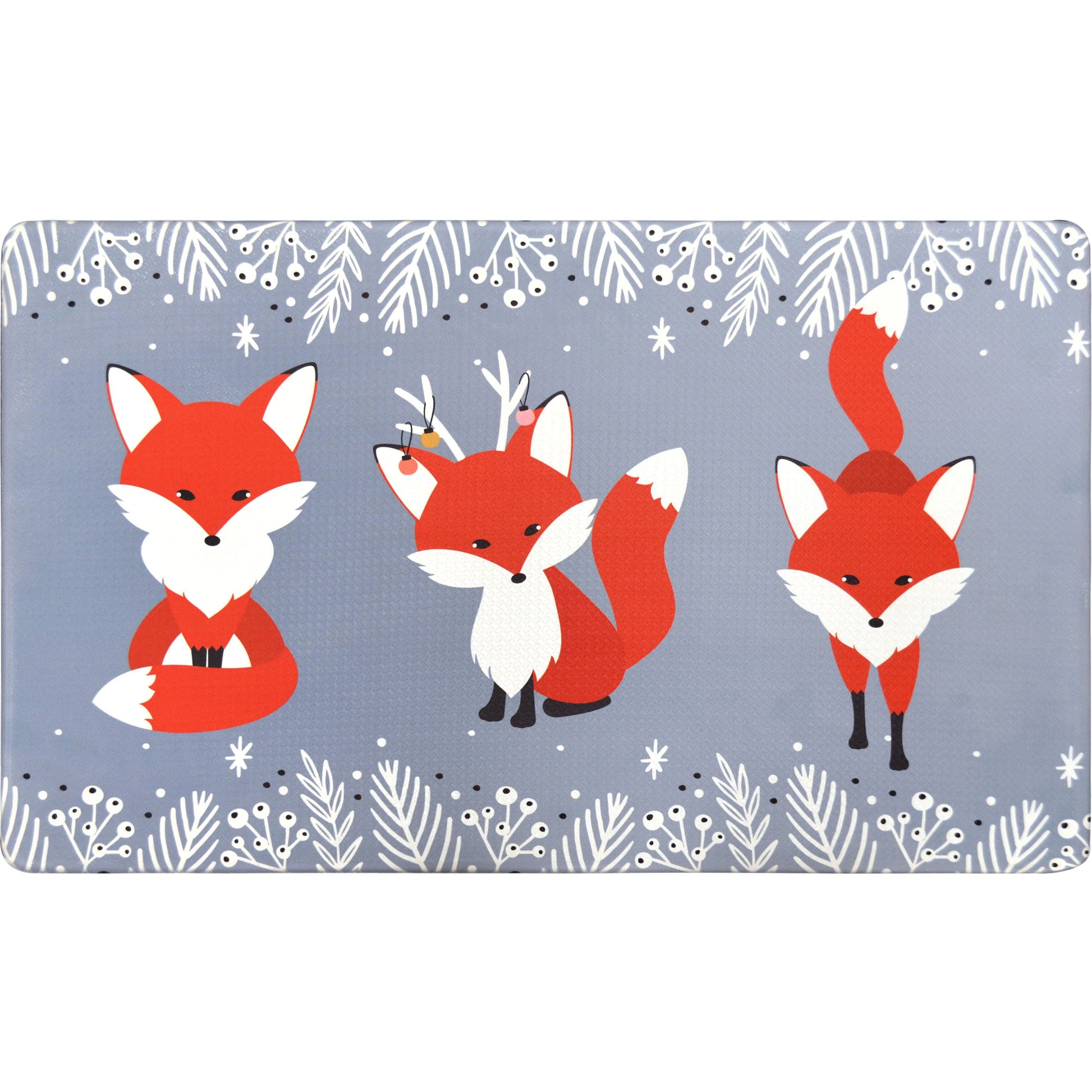 Holiday Themed Anti-Fatigue Kitchen Mats Fox Holiday Holiday Decor & Apparel refund_fee:1200