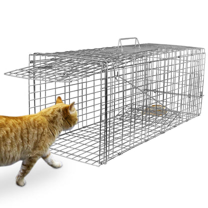 Humane Catch Release Live Animal Collapsible Galvanized Wire Trap Cage __stock:50 Pest Control refund_fee:1800