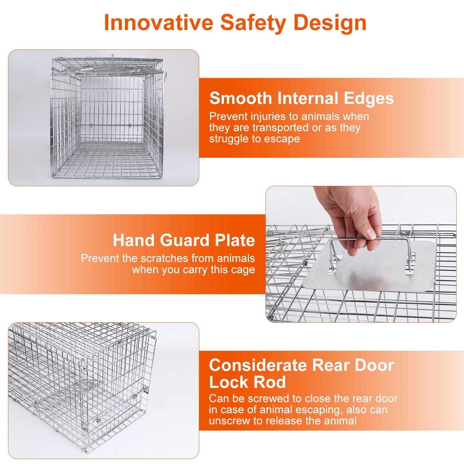 Humane Catch Release Live Animal Collapsible Galvanized Wire Trap Cage __stock:50 Pest Control refund_fee:1800