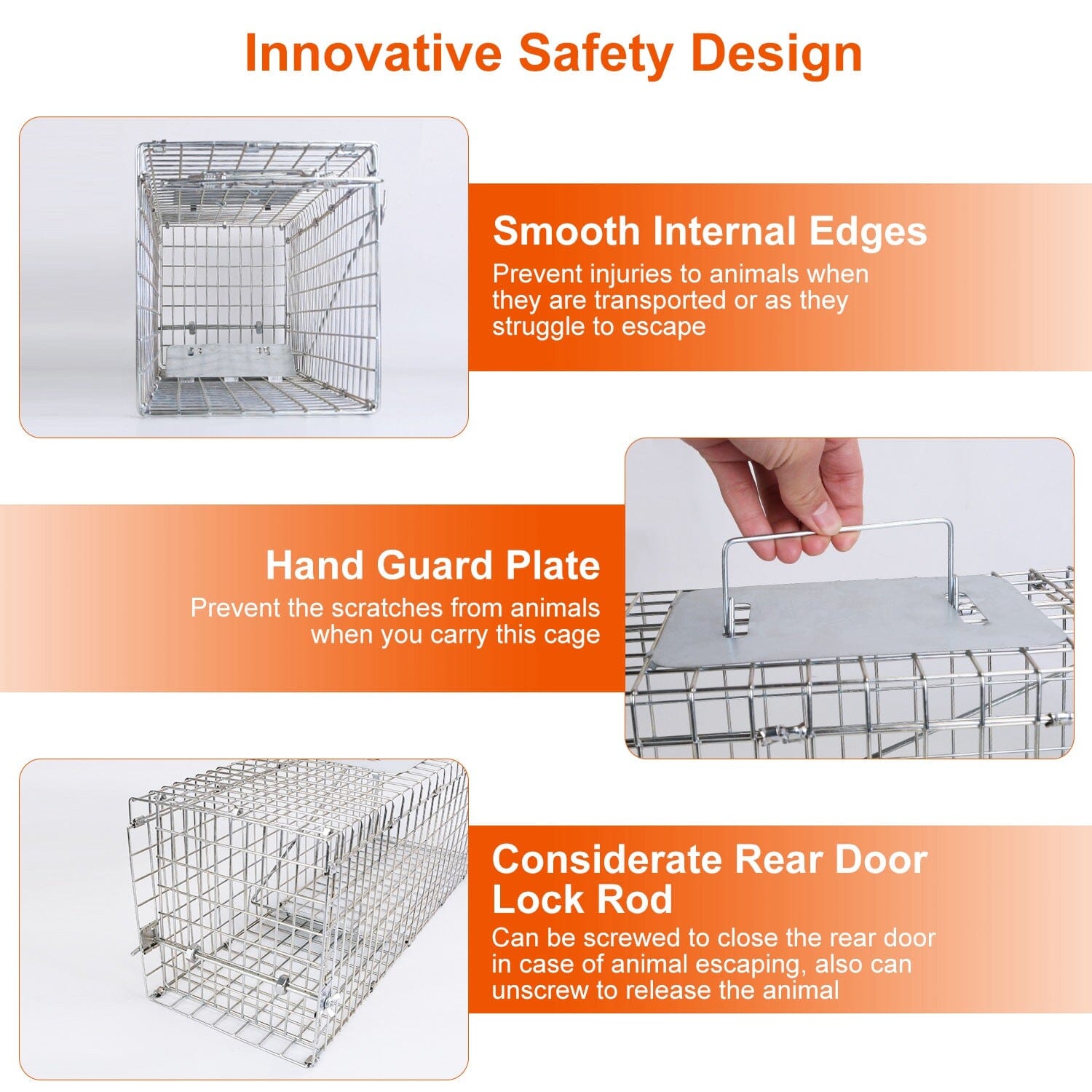 Humane Live Animal Rodent Cage Collapsible Galvanized Wire __stock:50 Low stock Pest Control refund_fee:1200