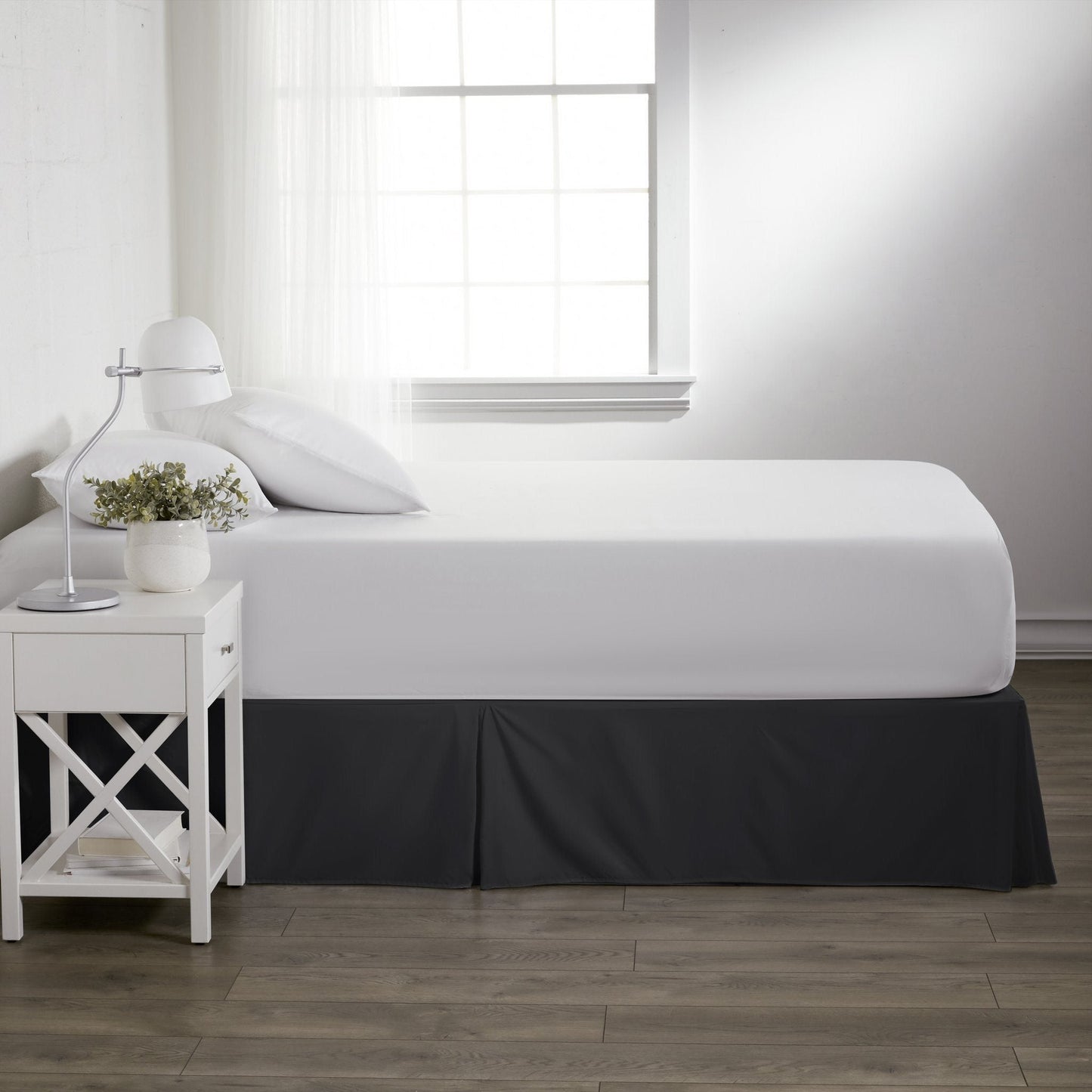 Hypoallergenic Pleated Premium Solid Bed Skirt __label2:BOGO 30% OFF Bedding Low stock refund_fee:1200