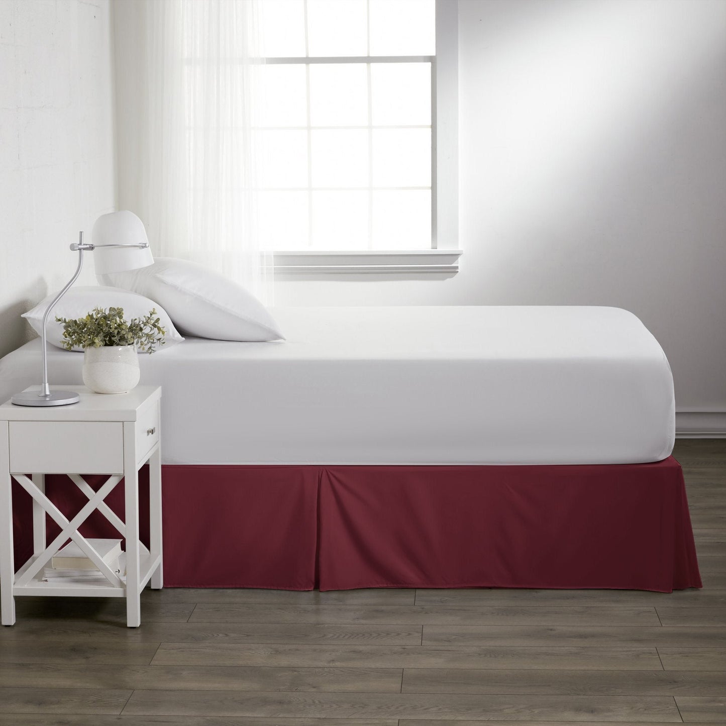 Hypoallergenic Pleated Premium Solid Bed Skirt __label2:BOGO 30% OFF Bedding Low stock refund_fee:1200