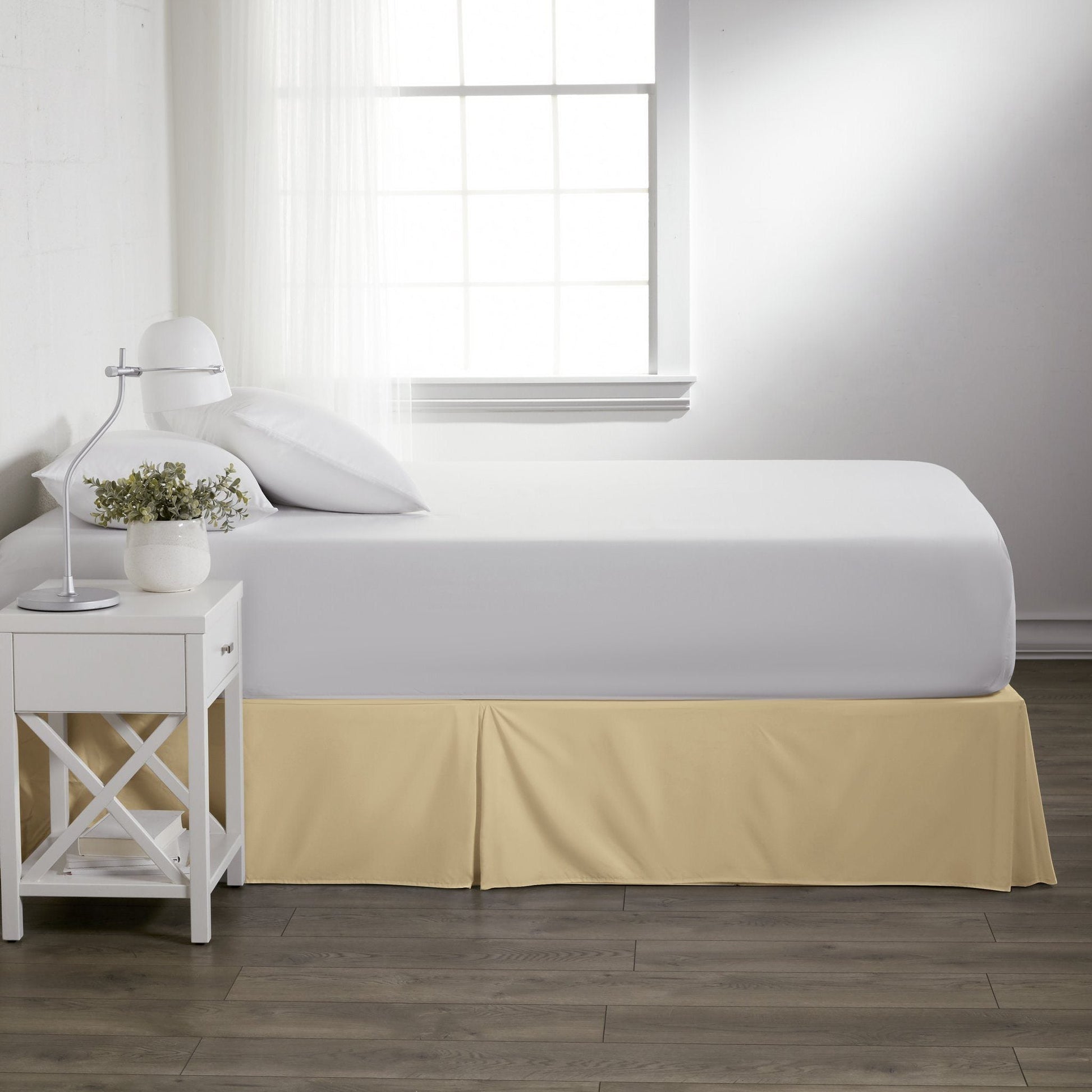 Hypoallergenic Pleated Premium Solid Bed Skirt __label2:BOGO 30% OFF Bedding Low stock refund_fee:1200