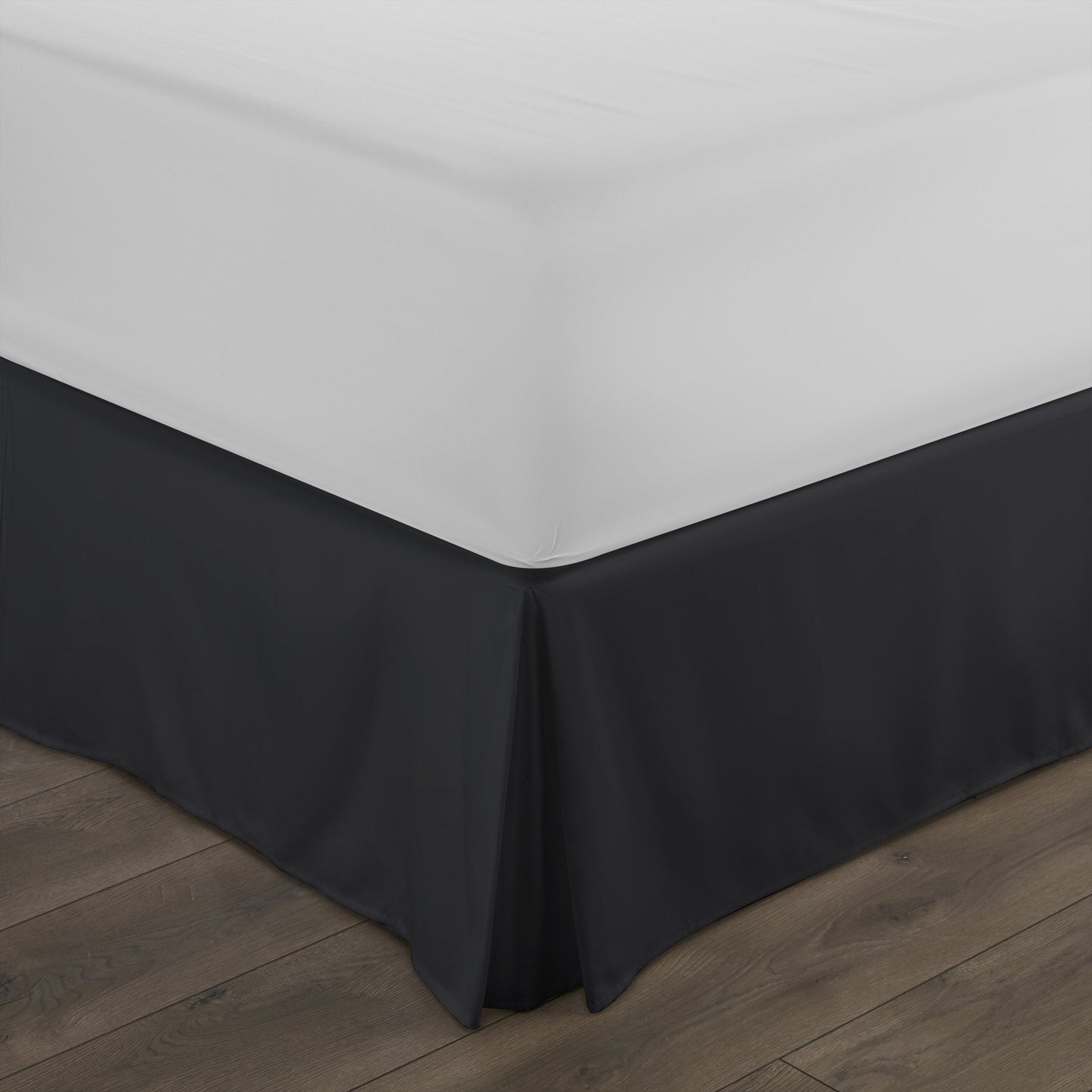 Hypoallergenic Pleated Premium Solid Bed Skirt Black __label2:BOGO 30% OFF Bedding Low stock refund_fee:1200