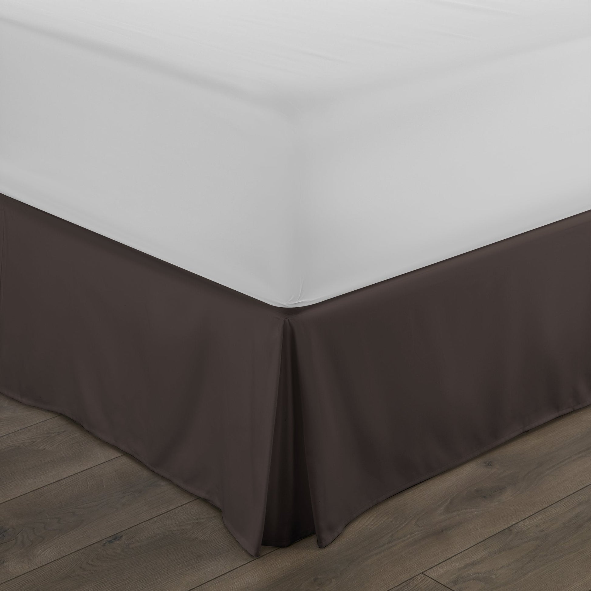 Hypoallergenic Pleated Premium Solid Bed Skirt Chocolate __label2:BOGO 30% OFF Bedding Low stock refund_fee:1200